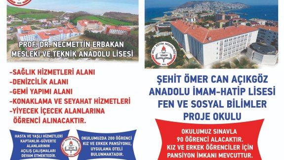 Sinop Merkezde Yeni Açılan Okullarımız